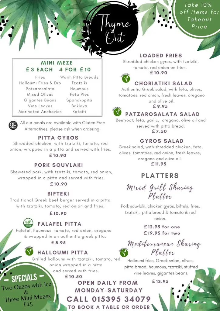 Menu_Thyme Out Coffee House & Restaurant_Grange Hill_image_1