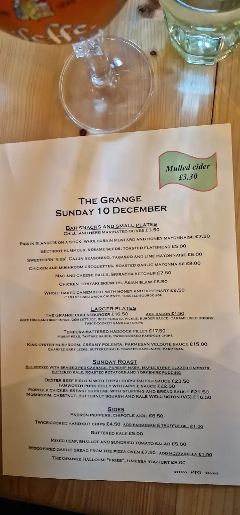 Menu_The Grange Pub_Grange Hill_image_4