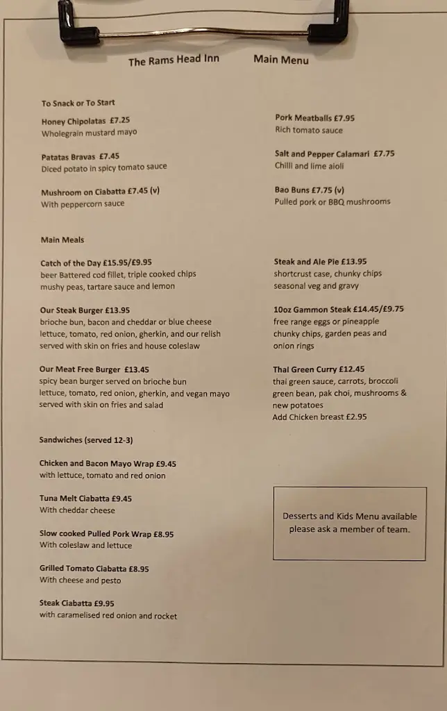 Menu_The Rams Head_Grappenhall_image_1