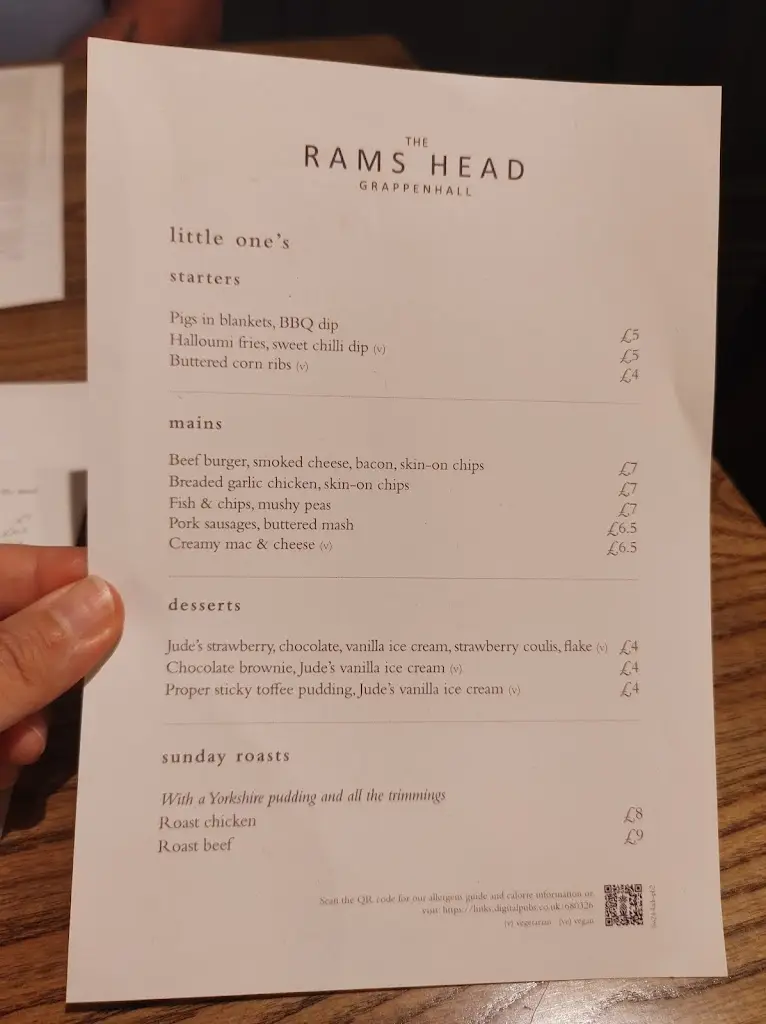 Menu_The Rams Head_Grappenhall_image_2
