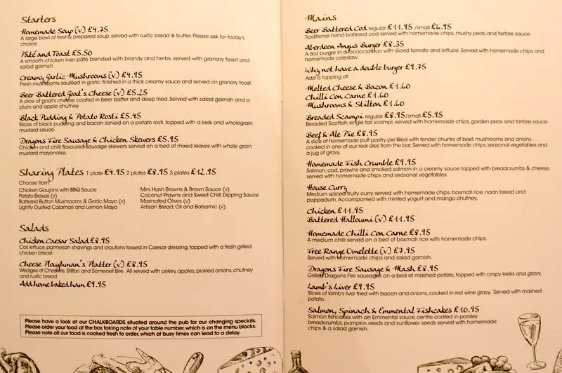 Menu_The Parr Arms_Grappenhall_image_2