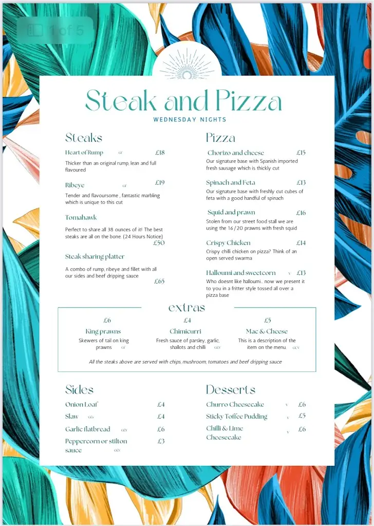 Menu_The Sherwood by kook_Babworth_image_2