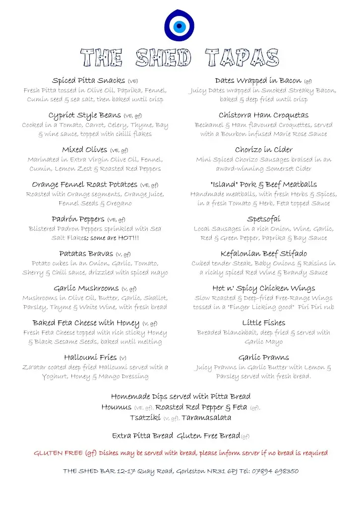 Menu_The Shed_Gorleston-on-Sea_image_1