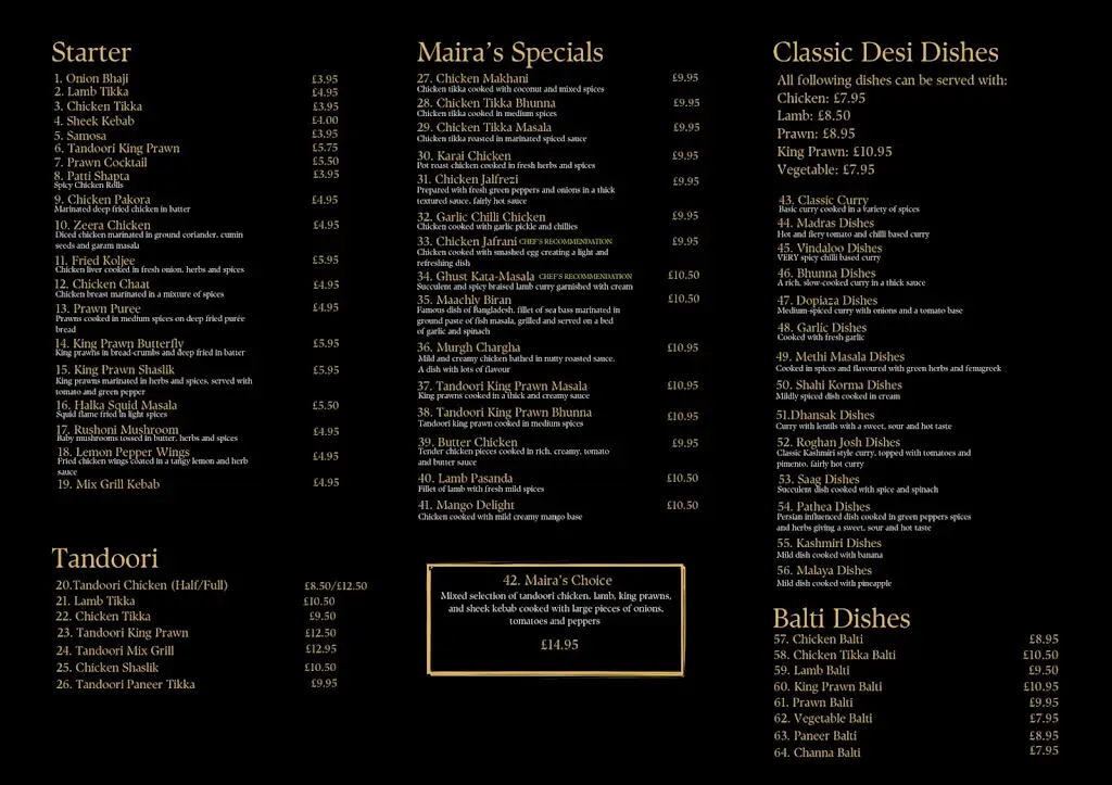 Menu_Maira’s Kitchen_Babworth_image_1