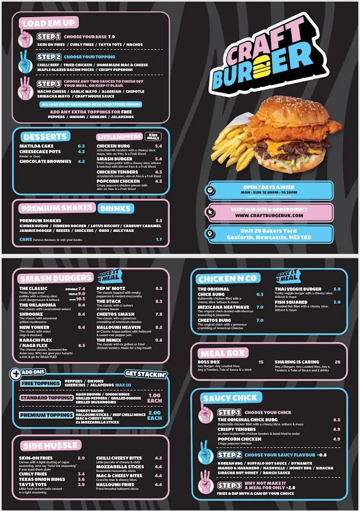 Menu_Craft Burger Gosforth_Gosforth_image_1