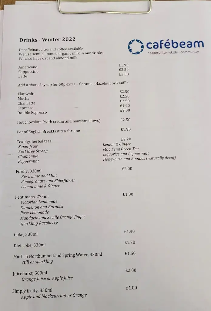 Menu_Cafe Beam_Gosforth_image_1