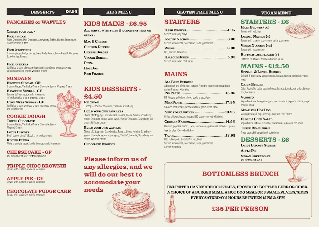 Menu_The Diner At Number Four_Babworth_image_2
