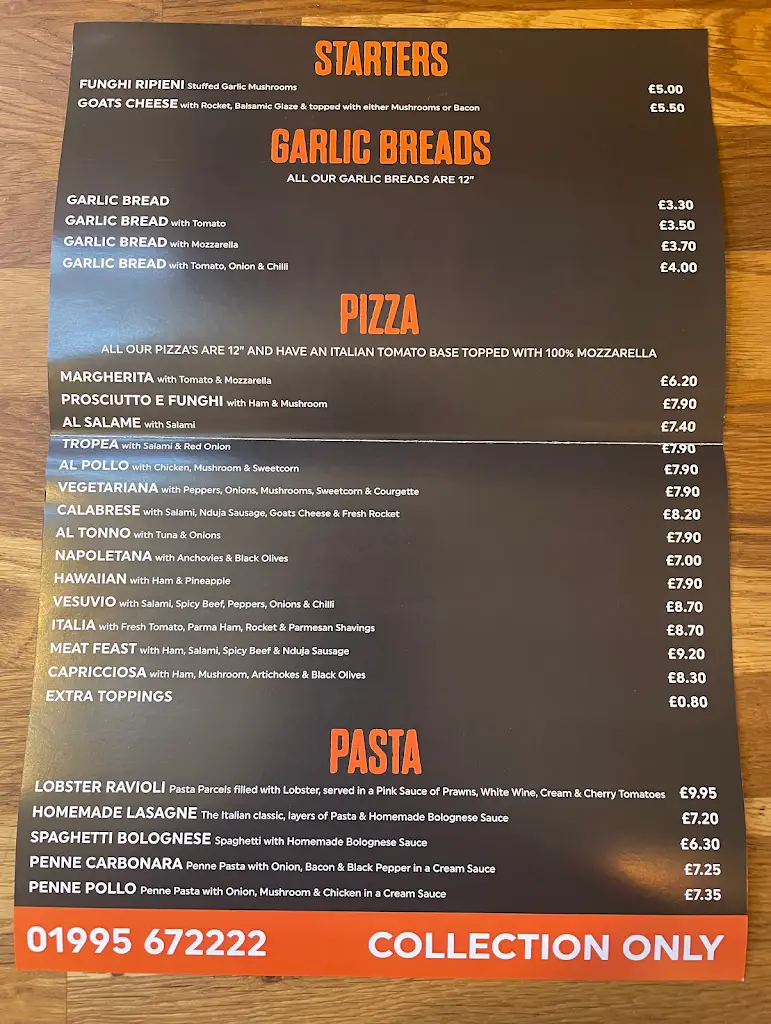 Menu_Pizza on the Piazza LTD_Great Eccleston_image_1