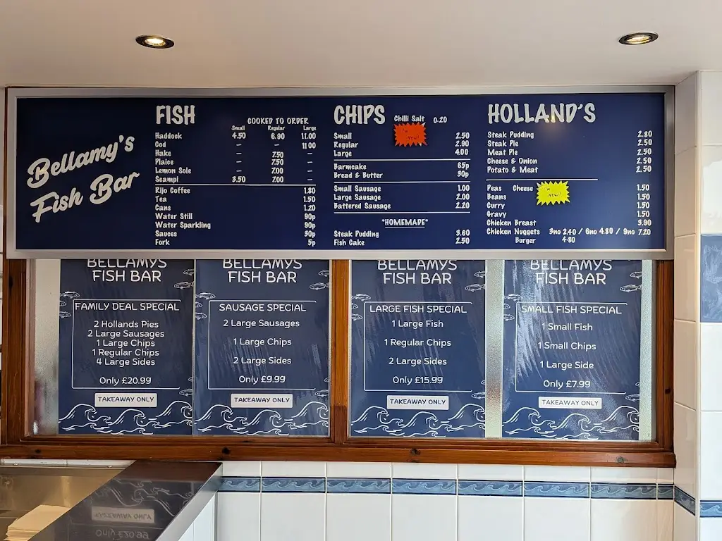 Menu_Bellamy’s Fish Bar Great Eccleston_Great Eccleston_image_1