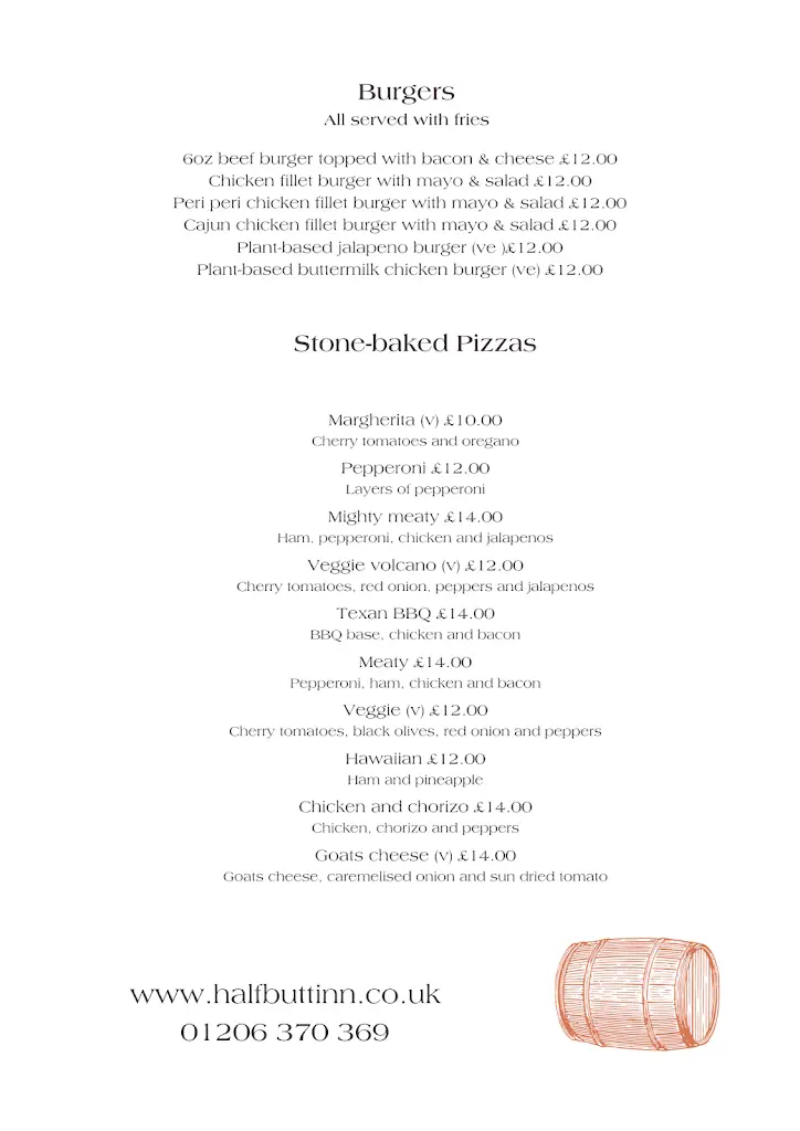 Menu_The Half Butt Inn_Great Horkesley_image_2