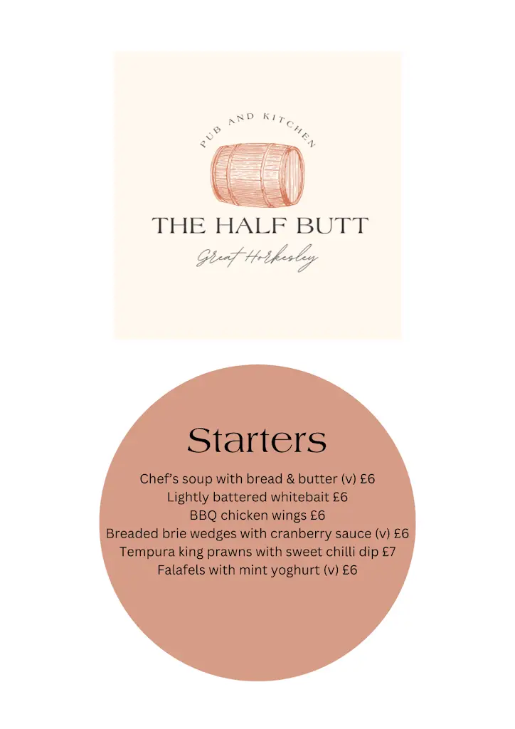 Menu_The Half Butt Inn_Great Horkesley_image_3