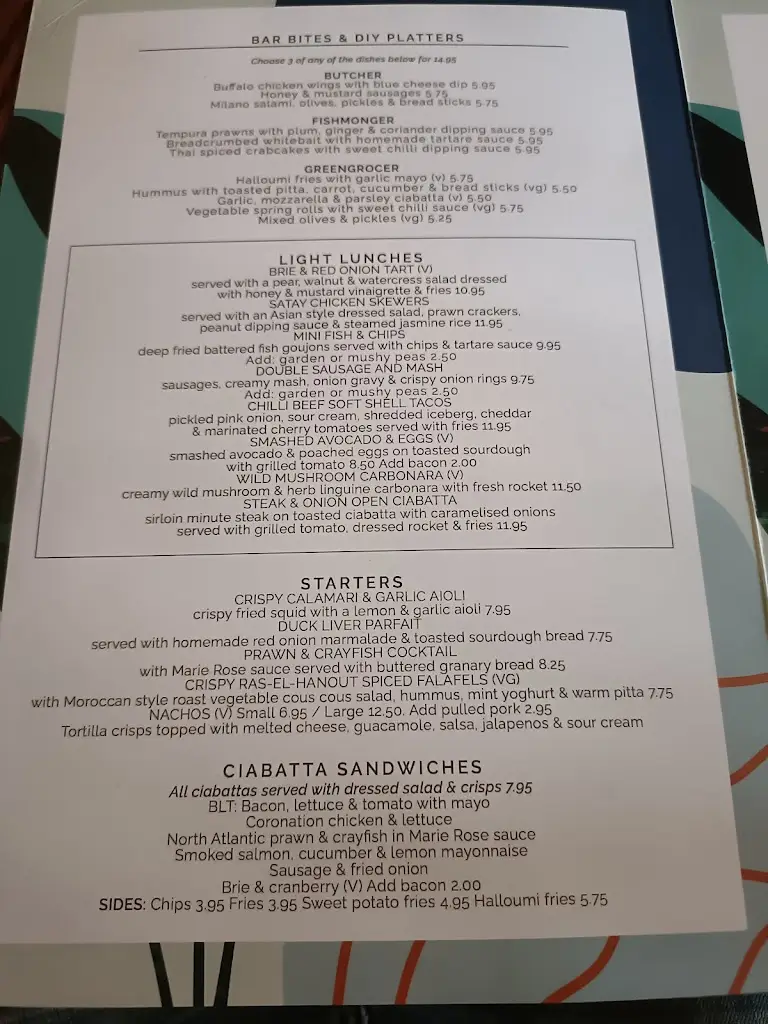 Menu_The Angel & Harp_Great Dunmow_image_2