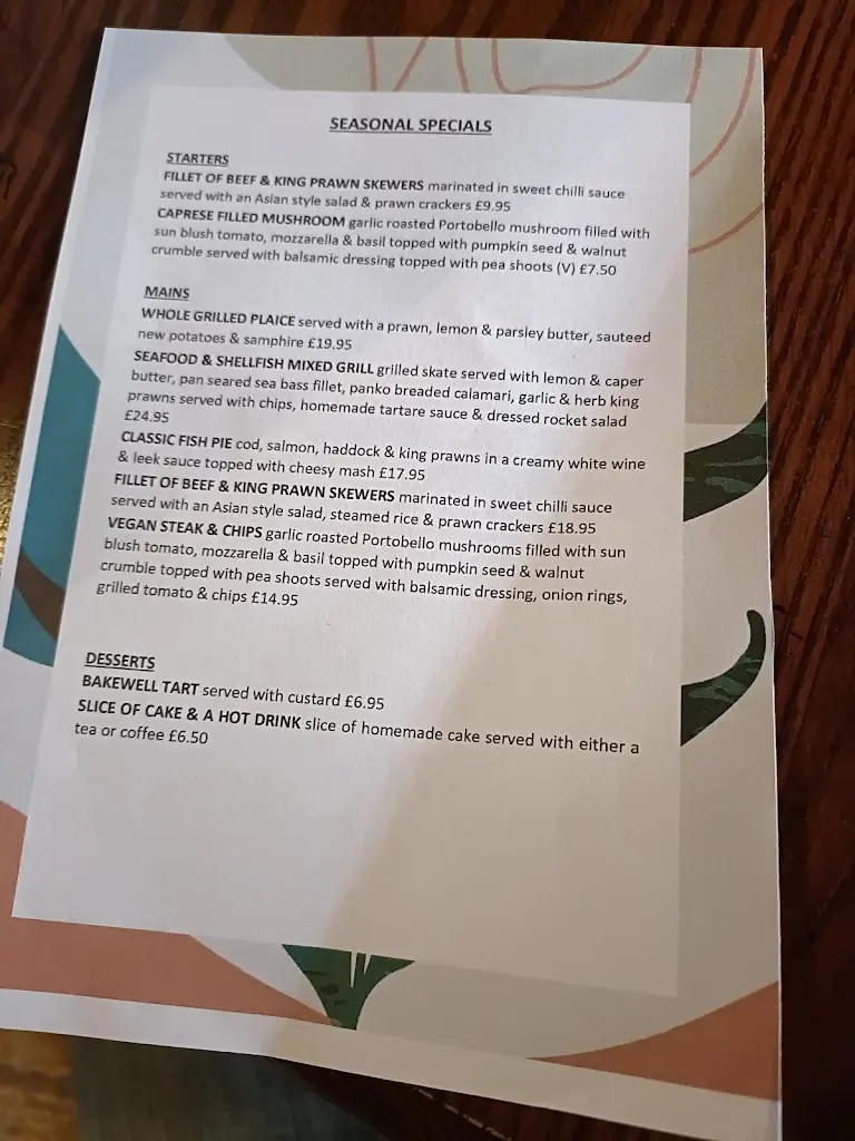 Menu_The Angel & Harp_Great Dunmow_image_4