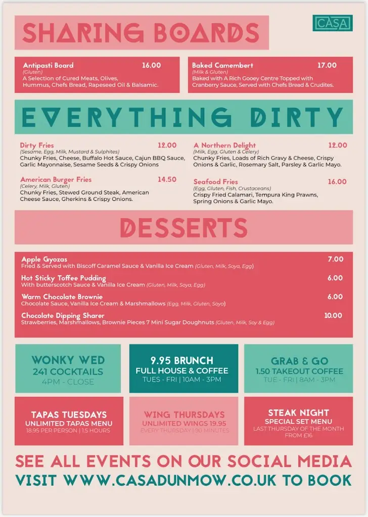 Menu_Casa Great Dunmow_Great Dunmow_image_2