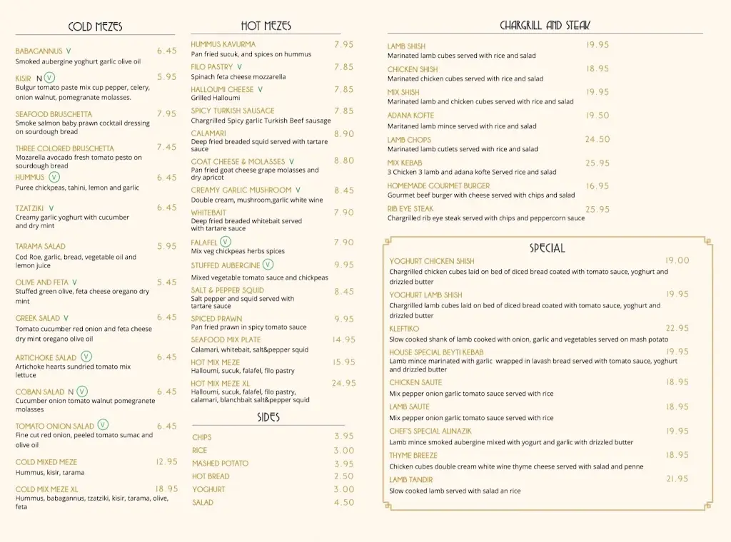 Menu_Galatea Brasseries_Great Dunmow_image_1