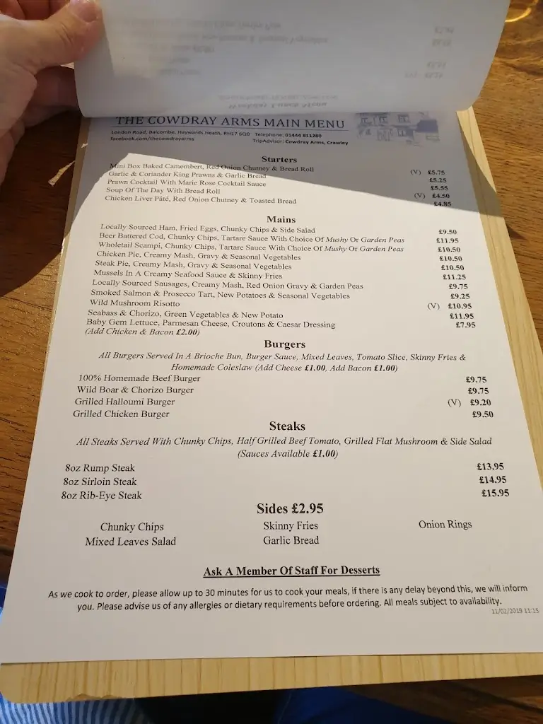 Menu_The Cowdray Arms_Balcombe_image_3
