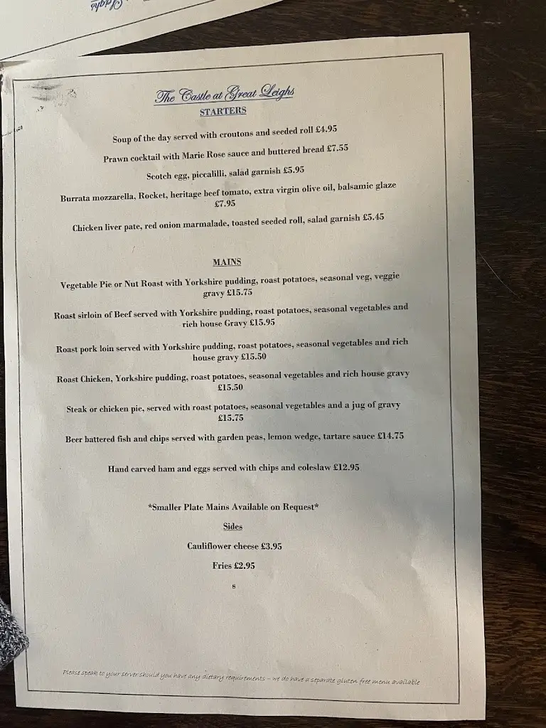 Menu_Castle - Great Leighs_Great Leighs_image_3