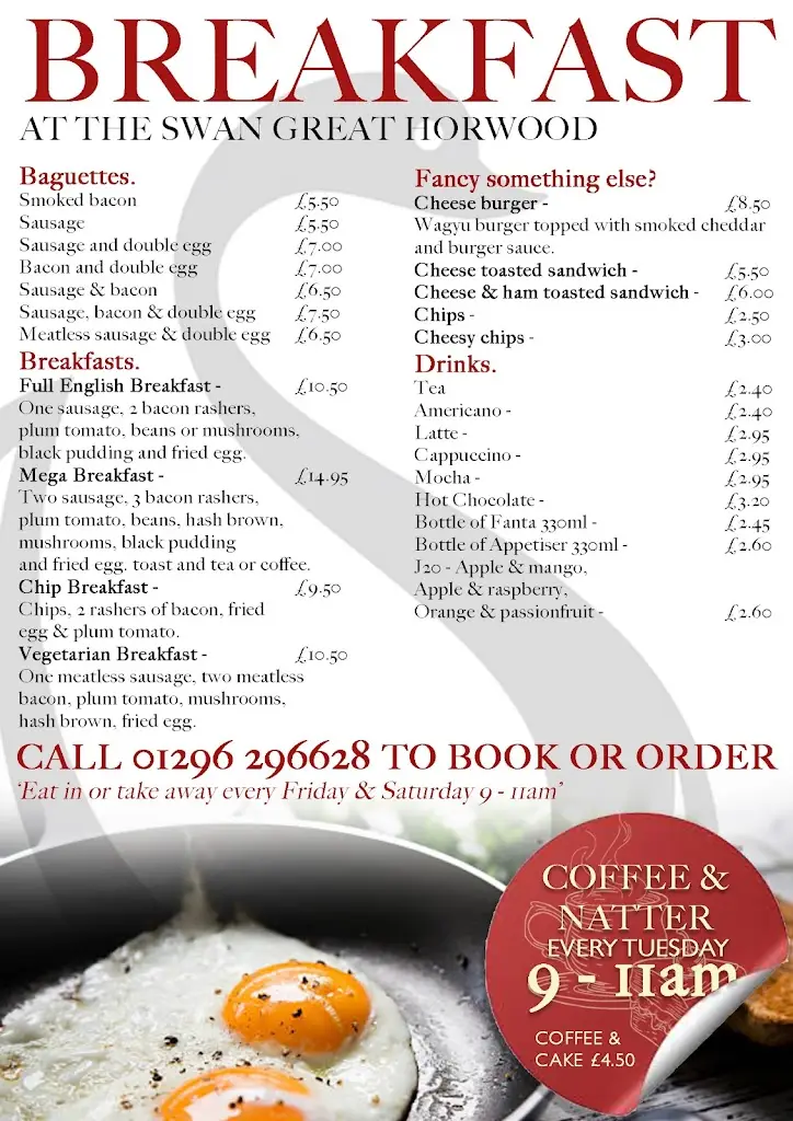 Menu_The Swan Inn_Great Horwood_image_1