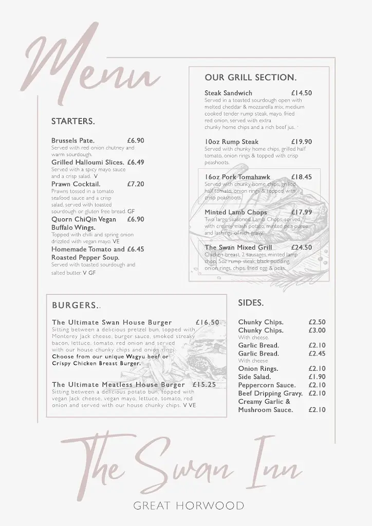 Menu_The Swan Inn_Great Horwood_image_2