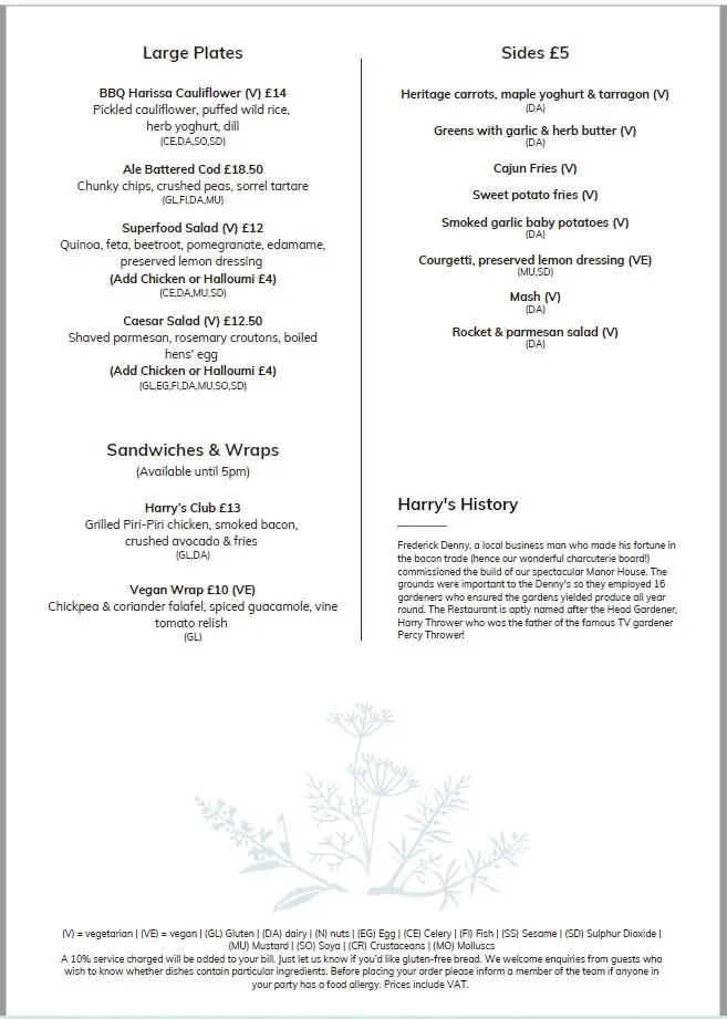 Menu_Harry's Bar & Kitchen_Great Horwood_image_3