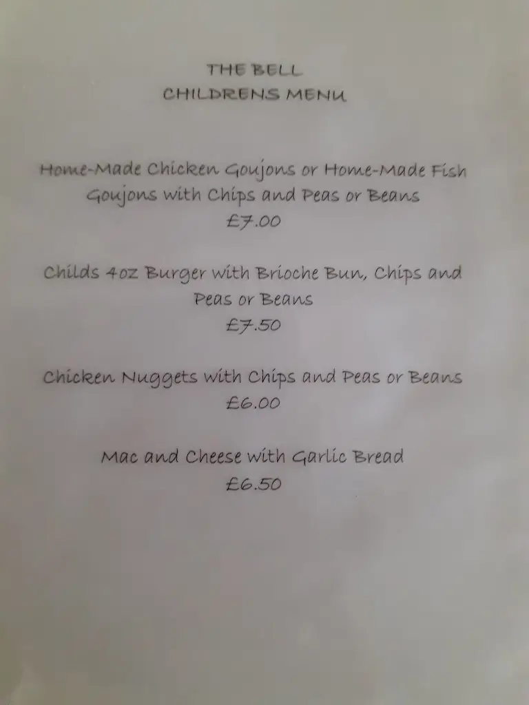 Menu_The Bell_Great Paxton_image_4