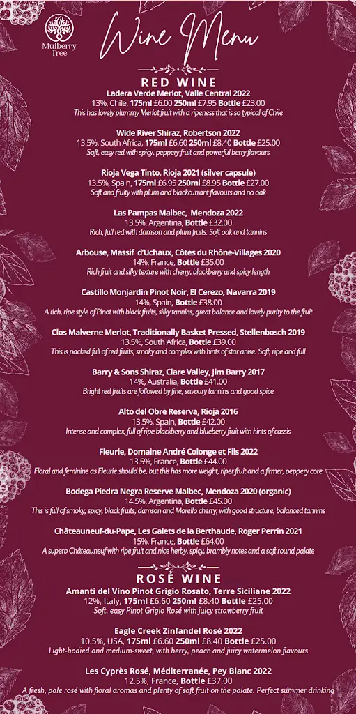 Menu_Mulberry Tree_Great Malvern_immagine_1