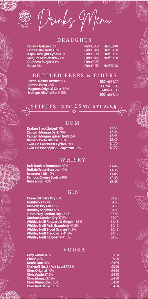 Menu_Mulberry Tree_Great Malvern_immagine_2