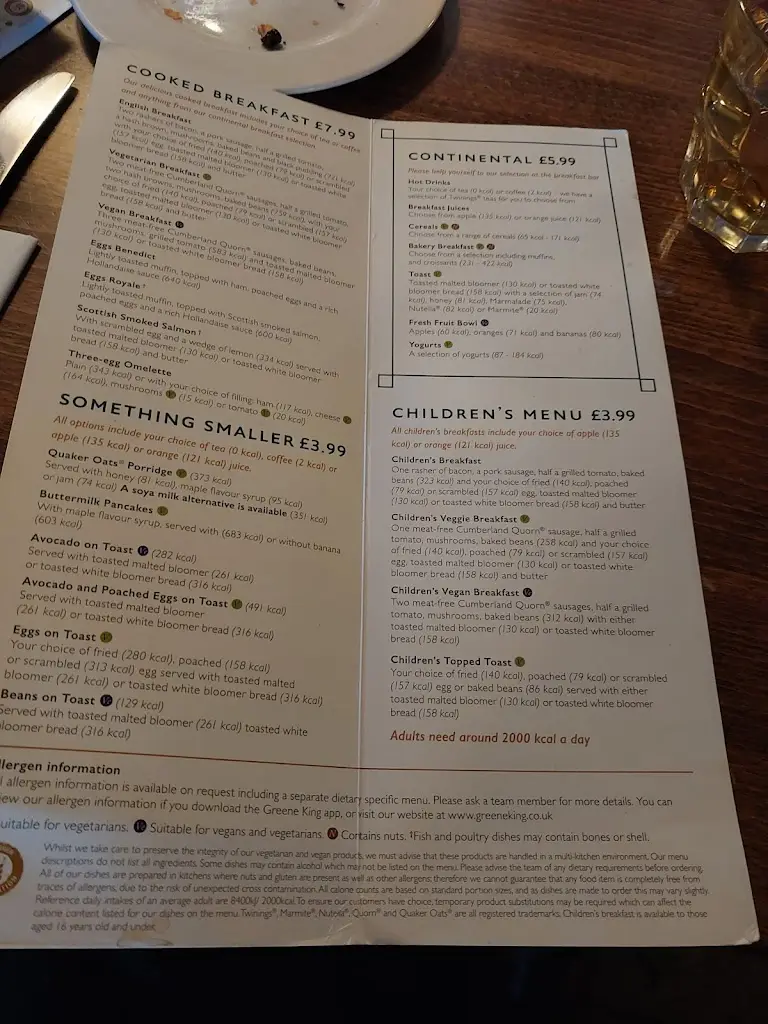 Menu_Bull Inn_Great Yeldham_image_1