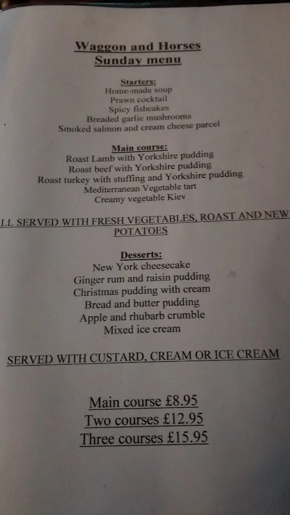 Menu_The Waggon & Horses_Great Yeldham_image_2