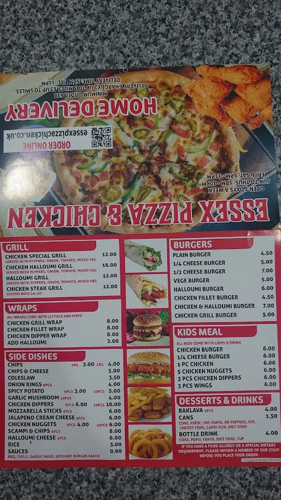 Menu_ESSEX PIZZA & CHICKEN_Great Yeldham_image_2