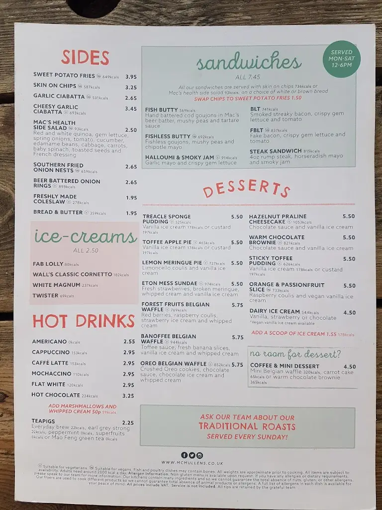 Menu_Jolly Fisherman_Great Amwell_image_1