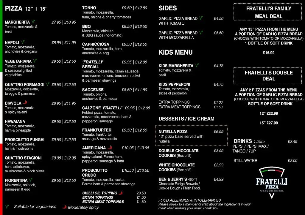 Menu_Fratelli Pizza_Great Amwell_image_1