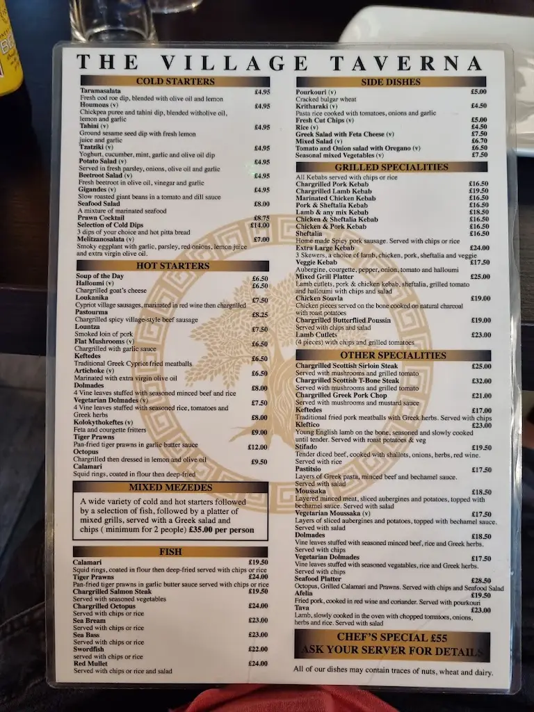 Menu_Village Taverna_Great Amwell_image_3