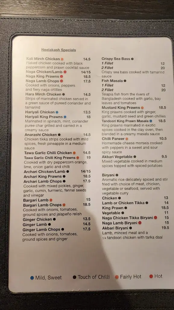 Menu_Neelakash Restaurant_Great Amwell_immagine_2