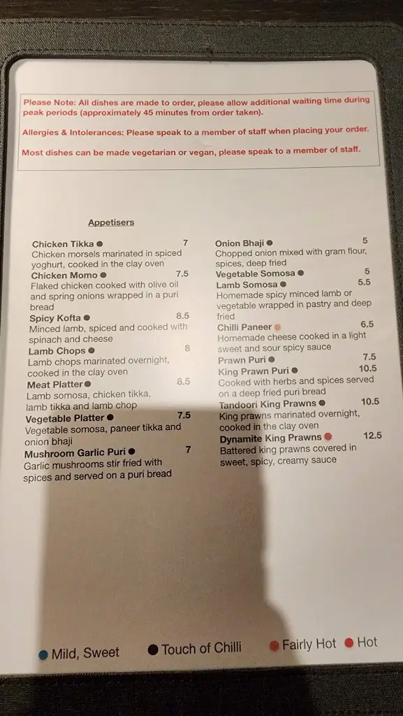 Menu_Neelakash Restaurant_Great Amwell_immagine_3