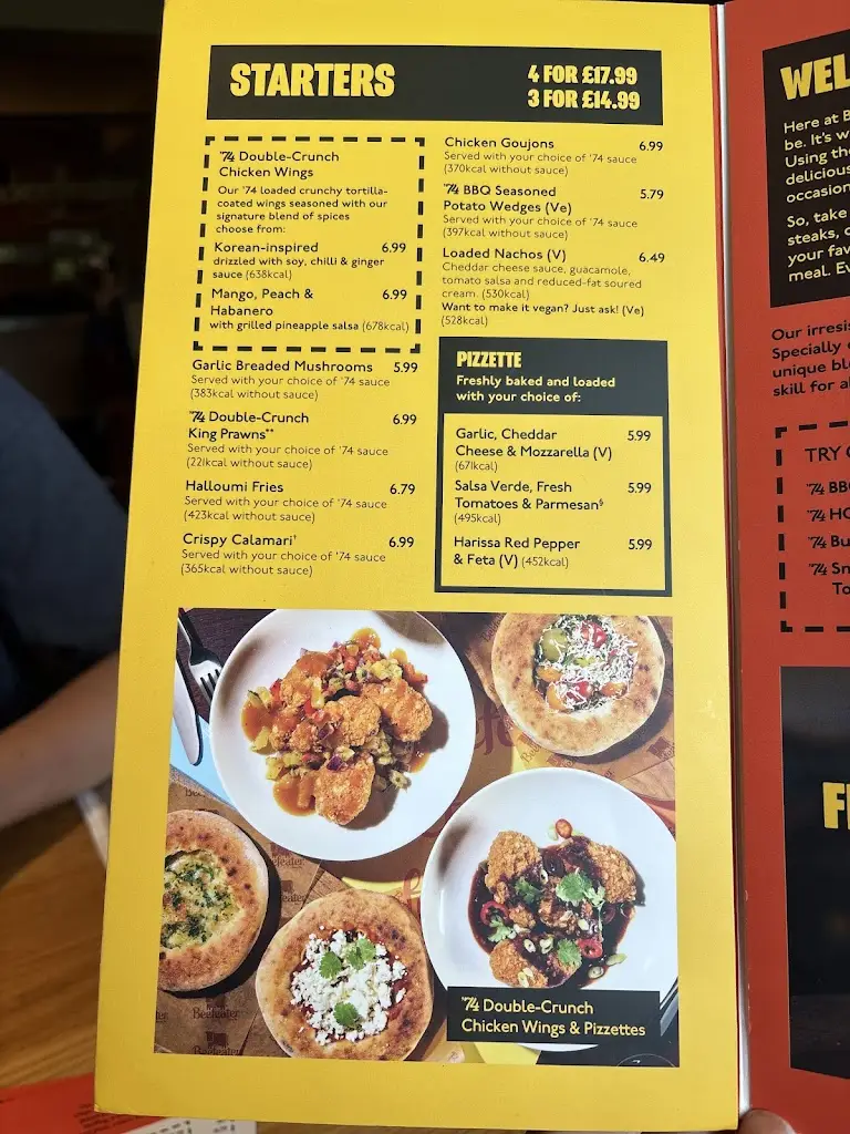 Menu_Beefeater Ware_Great Amwell_image_1