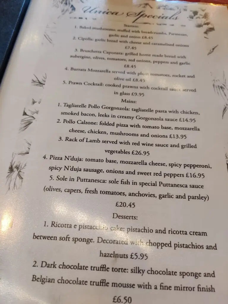 Menu_Cucina Unica_Great Wyrley_immagine_4