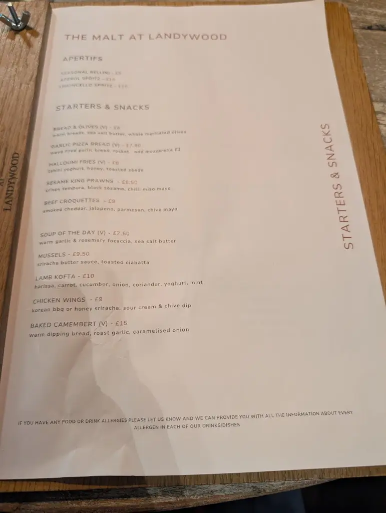 Menu_The Malt at Landywood_Great Wyrley_image_4