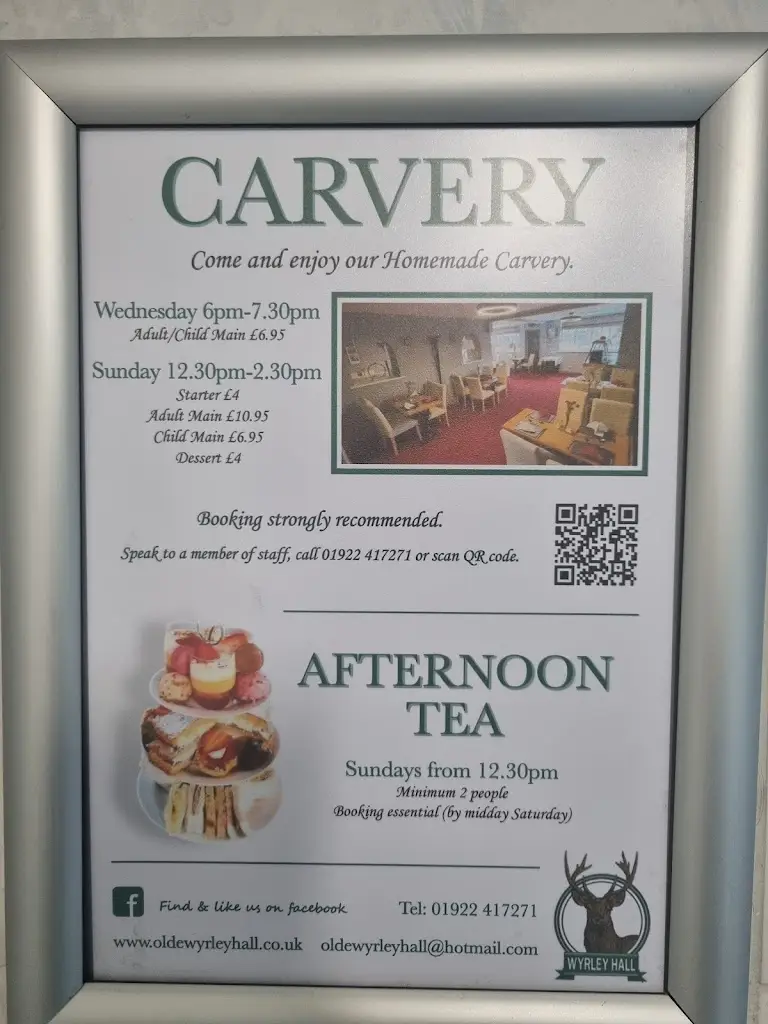 Menu_Olde Wyrley Hall_Great Wyrley_image_1