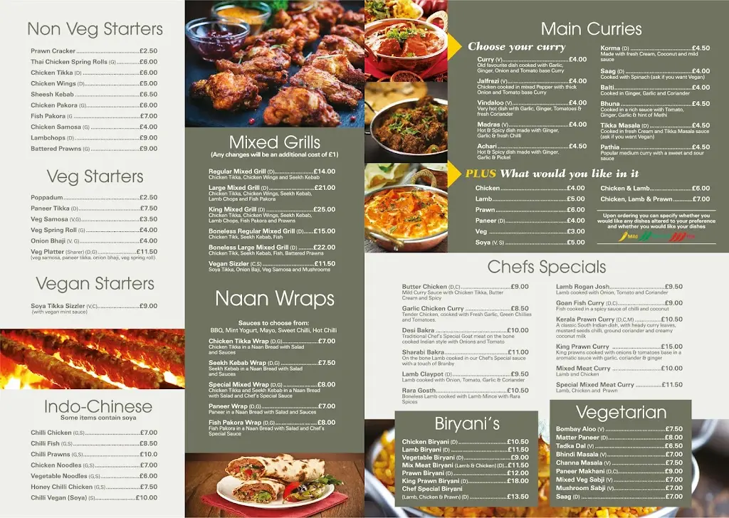 Menu_The White Horse Pub & Desi Grill House_Great Wyrley_image_1