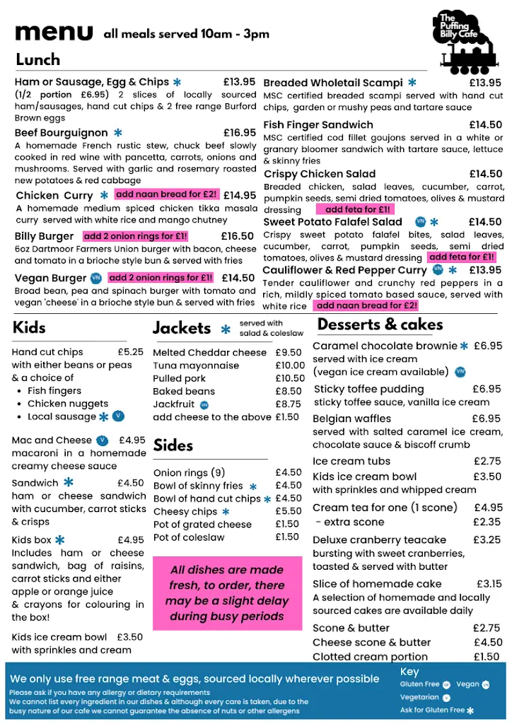 Menu_Puffing Billy Cafe_Great Torrington_image_1