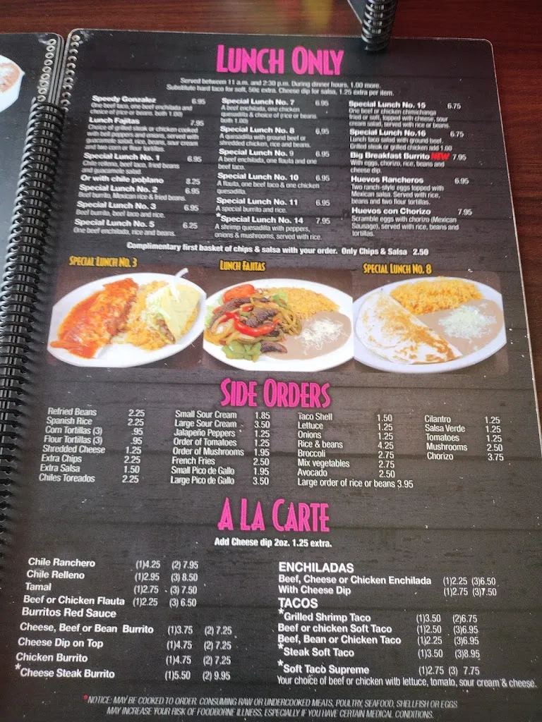 Menu_La Cabana_Mt Vernon, GA_image_old_1