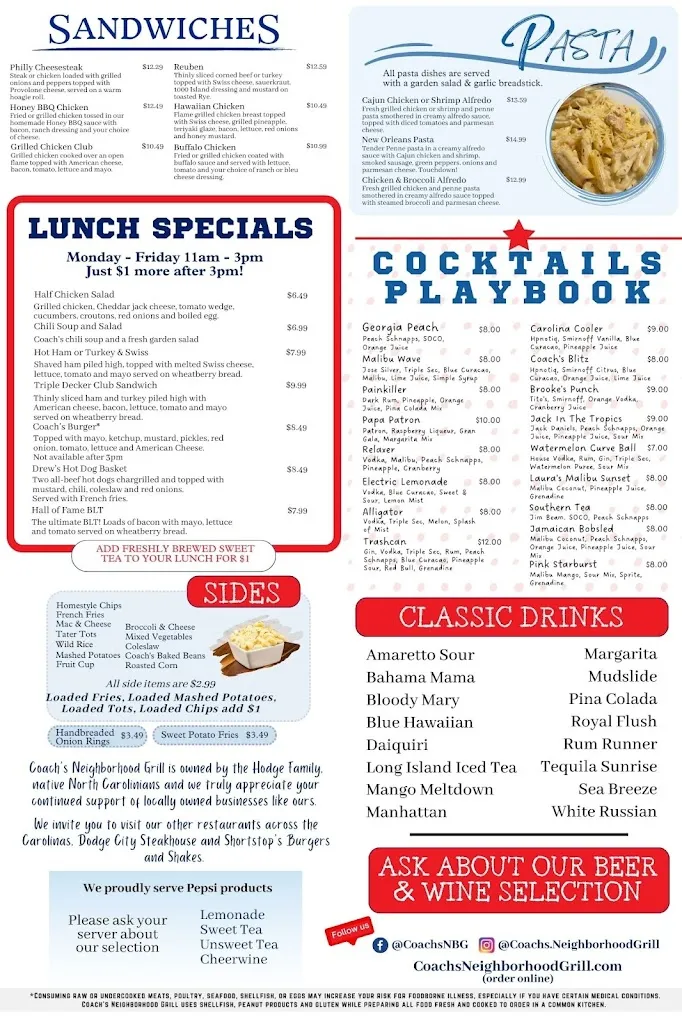 Menu_Coach's Neighborhood Grill Mount Airy_Mt Airy, NC_image_old_3