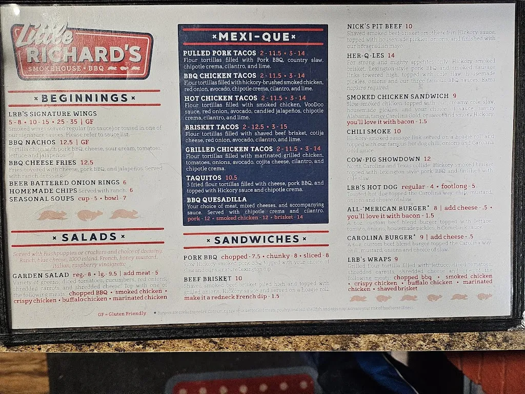 Menu_Little Richards BBQ_Mt Airy, NC_image_old_1