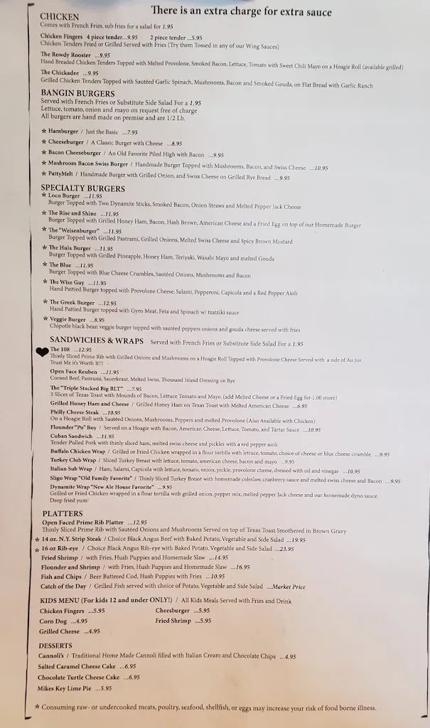 Menu_108 Ale House_Rincon, GA_image_old_3