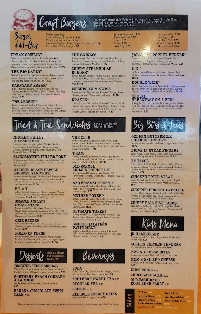 Menu_Back Porch Drafthouse_Temple, TX_image_old_2