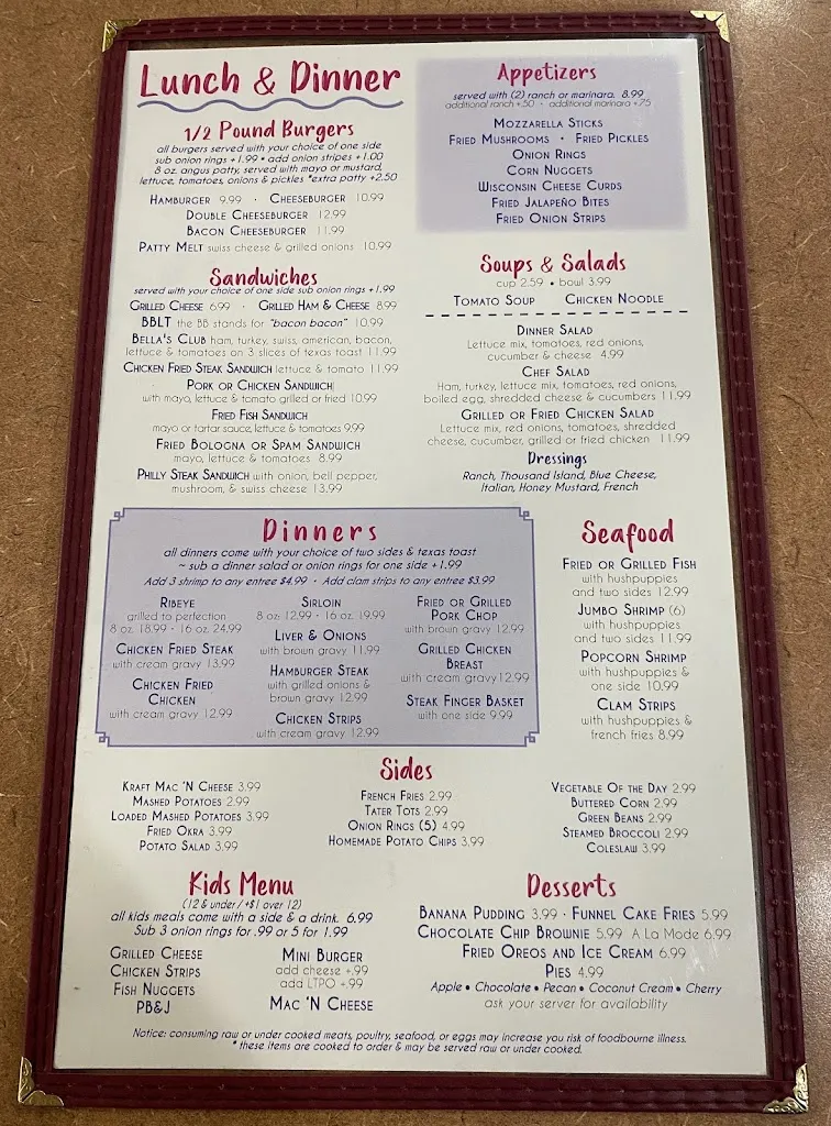Menu_Bella Blue Cafe_Temple, TX_image_old_1