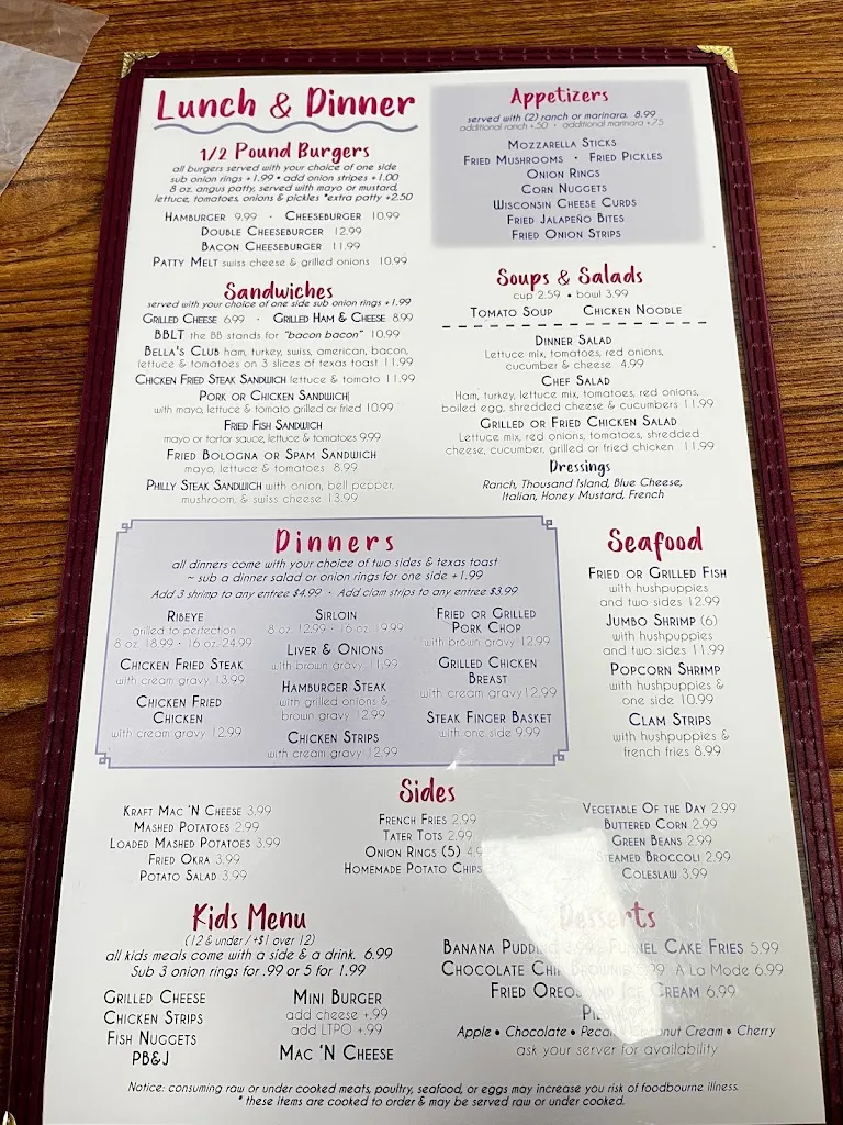 Menu_Bella Blue Cafe_Temple, TX_image_old_2