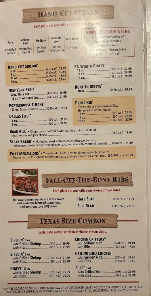 Menu_Texas Roadhouse_Temple, TX_image_old_2
