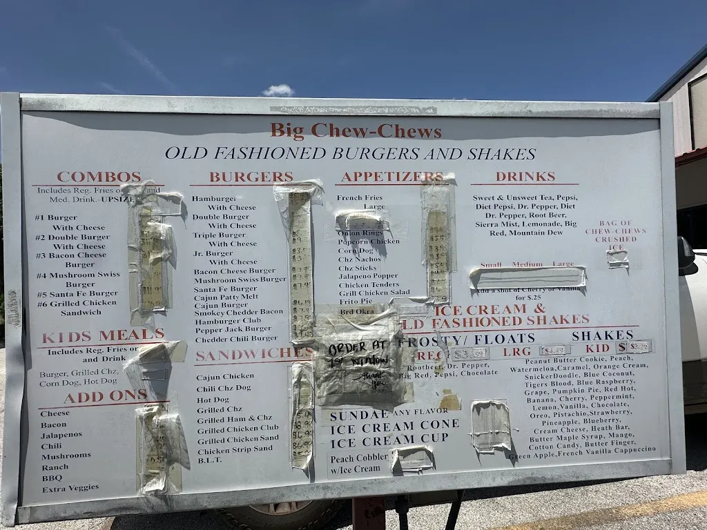 Menu_Big Chew Chew's Burgers_Temple, TX_image_old_1